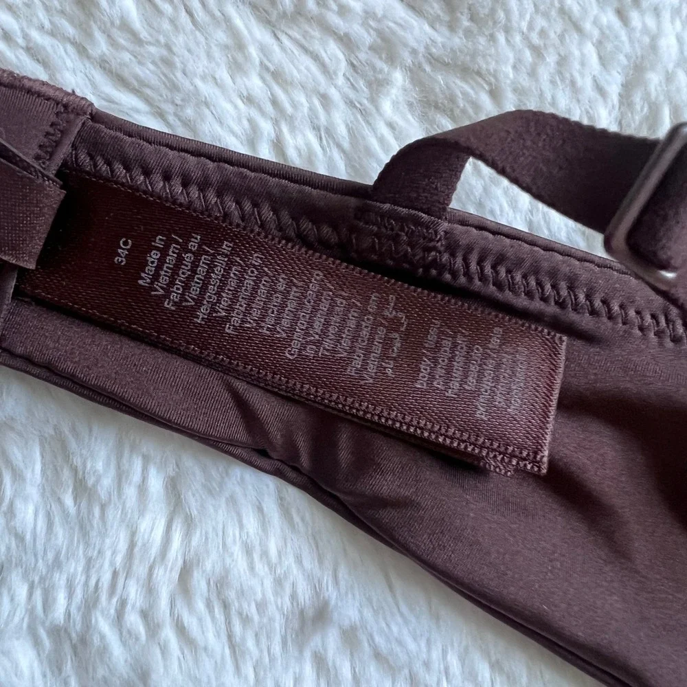 Skims Wireless Form Maternity Nursing Bra Cocoa Brown Size 34C PL-PLG-7704W NWT